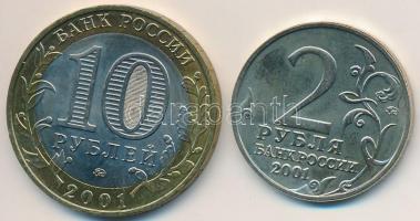 Oroszország 2001. 2R "Gagarin + 10R "Gagarin" T:1-
Russia 2001. 2 Roubles "Gaga...