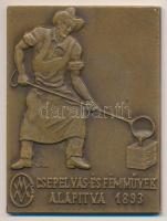 Iván István (1905-1968) DN "Csepel Vas- és Fémművek Alapítva 1893" Br emlékplakett (60x45mm) T:2