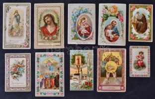 cca 1920 Vegyes, litho szentkép tétel, 10db, különböző méretben és minőségben,  cca 5x7cm, 11x7cm