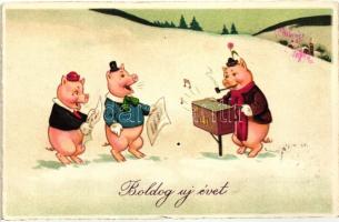 New Year, singing pigs, W.S.S.B. 7330.