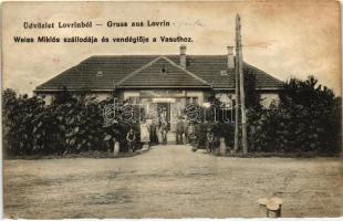 Lovrin, Weiss Miklós szállodája és vendéglője a Vasúthoz / hotel and restaurant (fl)