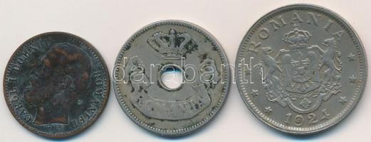Románia 1879B 2b Cu + 1905. 10b Cu-Ni + 1924. 2L Cu-Ni T:2-,2
Romania 1879B 2 Bani Cu + 1905. 10 Ba...