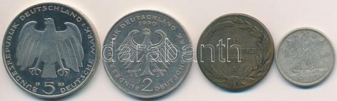 Vegyes: Ausztria 1790A 1kr Cu "II. József" + Kanada 1957. 10c Ag + NSZK 1983J 5M Cu-Ni &qu...