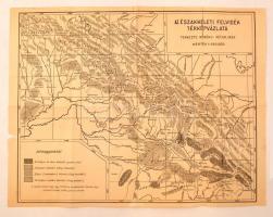 1935 Az Északkeleti Felvidék térképvázlata, 1:750.000, Serényi Péter, 34x45cm