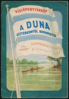 1958 Vízisíporttérkép: A Duna Esztergomtól Budapestig, 20x133cm