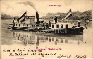 Mohács, Margitta-sziget csavargőzös hajó, kiadja Blandl János