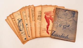 1939 Zászlónk, teljes évfolyam, 10 szám (szept.-jun.), különböző minőségben