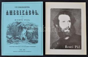 Rosti Pál: Uti emlékezetek Amerikából. Bp., 1992, Balassi Kiadó - Magyar Fotográfiai Múzeum. Az 1861. évi kiadás (Pest, Heckenast) reprintje. Kísérőtanulmánnyal, papír védőtokban. Papírkötésben, jó állapotban.