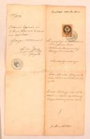 1880 A hercegprímáshoz, esztergomi érsekhez(Simor János) címzett folyamodvány ösztöndíj ügyében, 50 ...