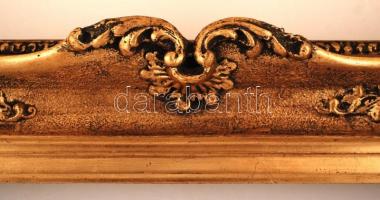 Fa blondelkeret, apró lepattanással, belső:51,5×71,5 cm, külső:73×95 cm