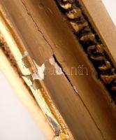 Fa blondelkeret, apró lepattanással, belső:51,5×71,5 cm, külső:73×95 cm