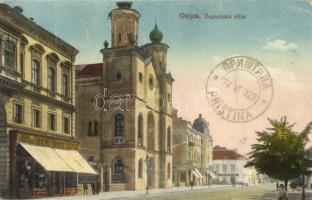 Eszék, Osijek; Zupanijska ulica, sinagoga / street, synagogue (Rb)