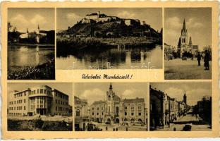 3 db RÉGI kárpátaljai városképes lap; Munkács és Hoverla / 3 old Transcarpathian town-view postcards...