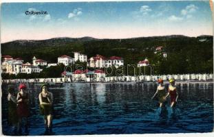 3 db RÉGI horvát városképes lap; Abbazia, Crikvenica, Carnaro / 3 old Croatian town-view postcards, ...