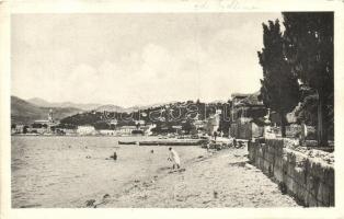 4 db háború előtti horvát városképes lap / 4 pre-1945 Croatian town-view postcards (Lovrana, Gruz, S...