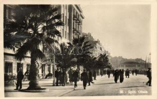 4 db háború előtti horvát városképes lap / 4 pre-1945 Croatian town-view postcards (Lovrana, Gruz, S...