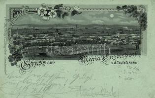 Maria Enzersdorf, 'Gruss aus...' floral litho