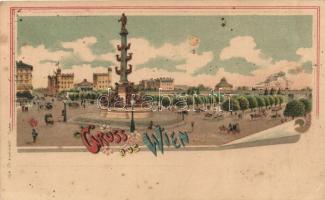 Vienna, Wien II. Prater 'Gruss aus...' litho (fl)