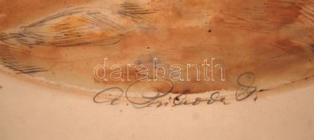 Prihoda István (1891-1965): Balerina tanoncok.  Színezett rézkarc, papír, jelzett, üvegezett keretbe...