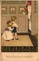 Christmas, Saint Nicholaus, children, Meissner & Buch Künstler-Postkarten Serie 2640. litho (EB)