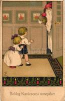 Christmas, Saint Nicholaus, children, Meissner & Buch Künstler-Postkarten Serie 2640.  litho (EB)