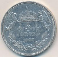 1907KB 5K Ag "Ferenc József" T:2-,3 kis ph.