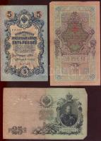 Oroszország 1909-1912. 5klf bankjegy T:II,III