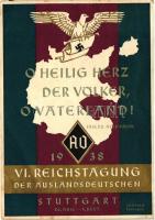 1938 VI. Reichstagung der Auslandsdeutschen, Stuttgart, Joh. Chr. Friedrich Hölderlin / German NS propaganda, So. Stpl (EB)