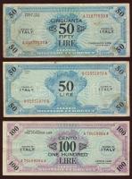 Olaszország/nemzetközi megszállás 1943. 9db klf bankjegy T:I-,II