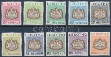 Lesotho 10 értékes használatlan okmánybélyeg sor