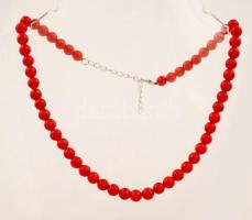 Koráll gyöngysor, 47cm