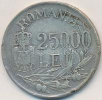 Románia 1946. 25.000L Ag T:2- ph. Romania 1946. 25.000 Lei Ag C:XF edge error