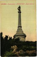 Brassó, Kronstadt, Brasov; Árpád szobor, kiadja Csiby Béla / statue (EM)