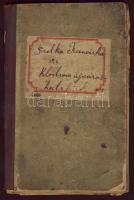 Régi ételreceptek, kézzel írt könyvben nlmet és magyar nyelven