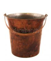 Réz pezsgős vödör, m:18 cm