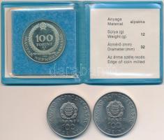 1980. 100Ft Ni "Szovjet-magyar közös űrrepülés" (2x) + 1983. 100Ft alpakka "Czóbel Bé...