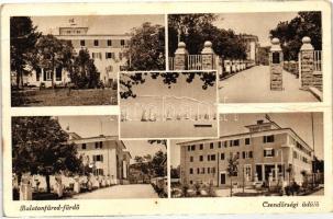 9 db VEGYES magyar városképes lap kézzel készült albumban; Balaton és vidéke / 9 mixed Hungarian tow...