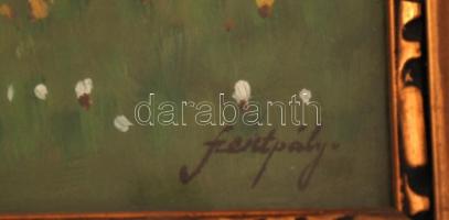 Szentpály Zoltán (?-?): Pipacsos mező. Olaj, karton, jelzett, üvegezett keretben, 26×34 cm