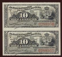 Kuba 1897. 10c összefüggő párban T:I