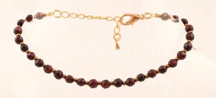 Karlánc gránát gyöngyökből, 24cm