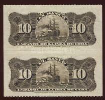 Kuba 1897. 10c összefüggő párban T:I