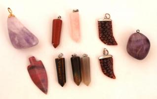 Medálok ásványokból, 10db, különböző méretben