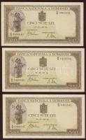 Románia 1942. 500L (3x) egymásutáni sorszámokkal T:I