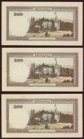 Románia 1942. 500L (3x) egymásutáni sorszámokkal T:I