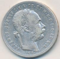 1881KB 1Ft Ag "Ferenc József / Középcímer" T:2- Adamo M15