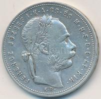 1881KB 1Ft Ag "Ferenc József / Középcímer" T:2- Adamo M15