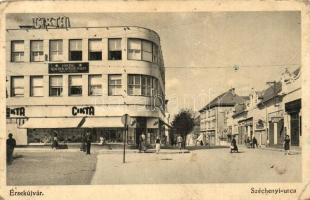 Érsekújvár, Széchenyi utca, Cikta cipőbolt / street, shoe shop (EK)