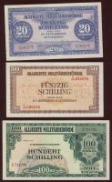 Ausztria/nemzetközi megszállás 1944. 50G,1Sch,5Sch,10Sch,20Sch,50Sch,100Sch T:I,I-,II