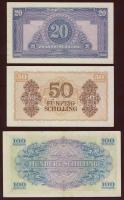 Ausztria/nemzetközi megszállás 1944. 50G,1Sch,5Sch,10Sch,20Sch,50Sch,100Sch T:I,I-,II