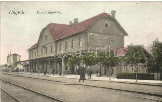 Ungvár, Uzhhorod; vasútállomás, kiadja Balázs Soma  / railway station